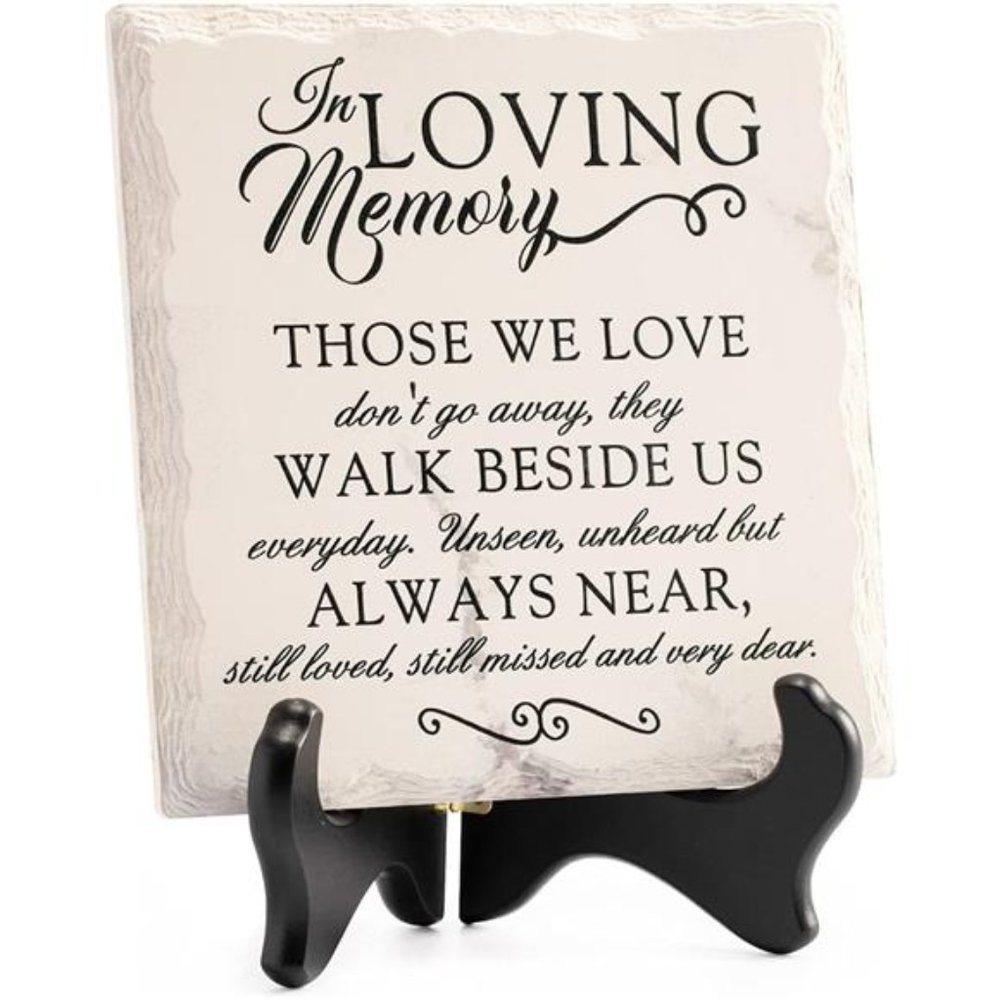 Sympathy Gifts for Loss of Loved One In Memory of Mother Father Plaque withStand